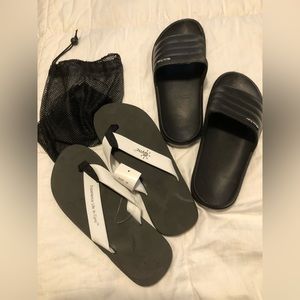 Two pairs of Mens sandals size 42 , medium . New.